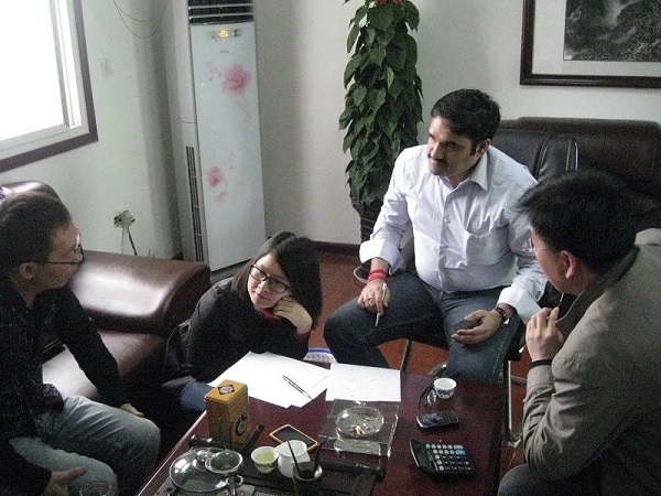 印度客戶來廠洽談價格，包裝，發(fā)貨，供應能力等事宜